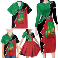 Personalized Sudan Family Matching Long Sleeve Bodycon Dress and Hawaiian Shirt Darfur Be Strong - Wonder Print Shop