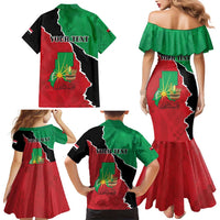 Personalized Sudan Family Matching Mermaid Dress and Hawaiian Shirt Darfur Be Strong - Wonder Print Shop