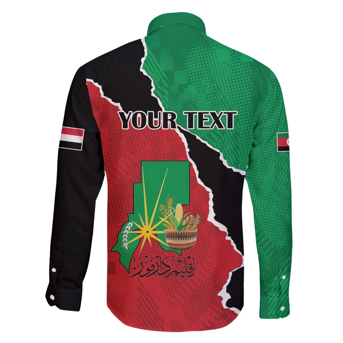 Personalized Sudan Family Matching Off The Shoulder Long Sleeve Dress and Hawaiian Shirt Darfur Be Strong - Wonder Print Shop