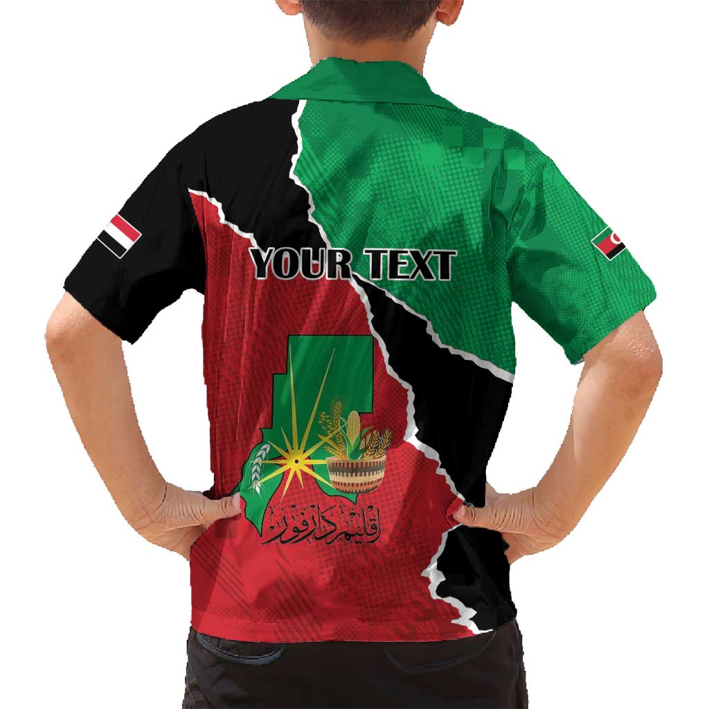 Personalized Sudan Family Matching Off Shoulder Maxi Dress and Hawaiian Shirt Darfur Be Strong - Wonder Print Shop