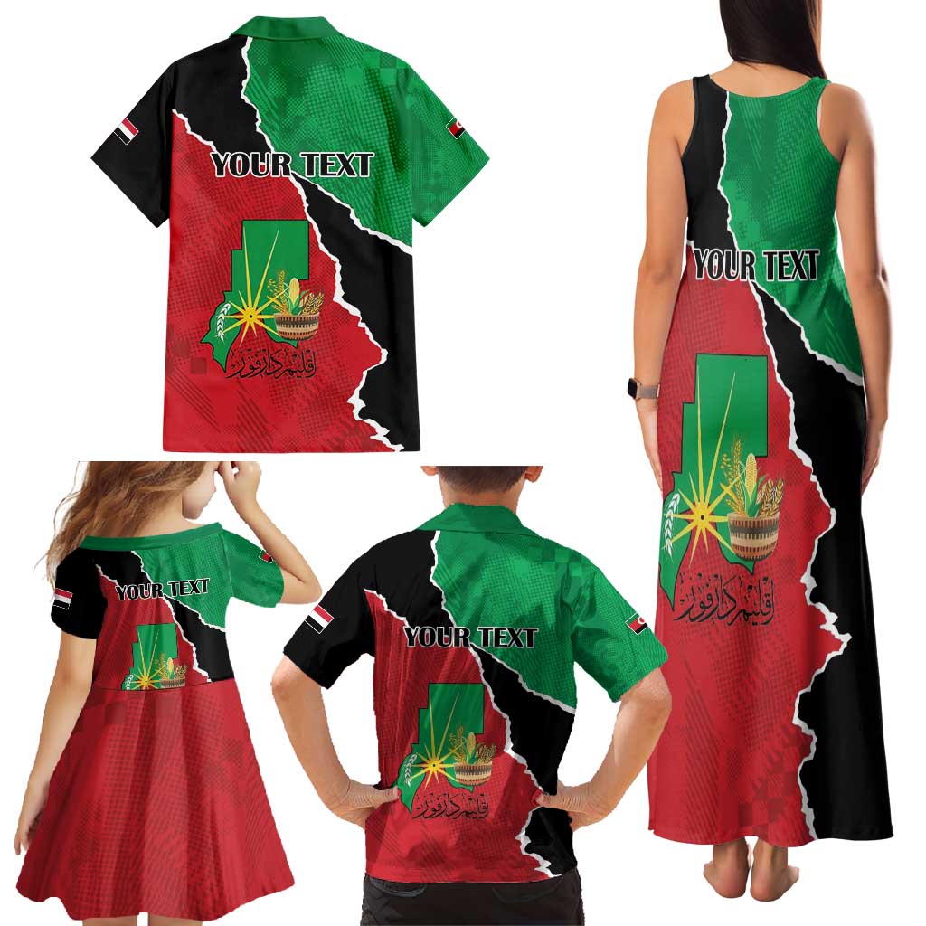 Personalized Sudan Family Matching Tank Maxi Dress and Hawaiian Shirt Darfur Be Strong - Wonder Print Shop