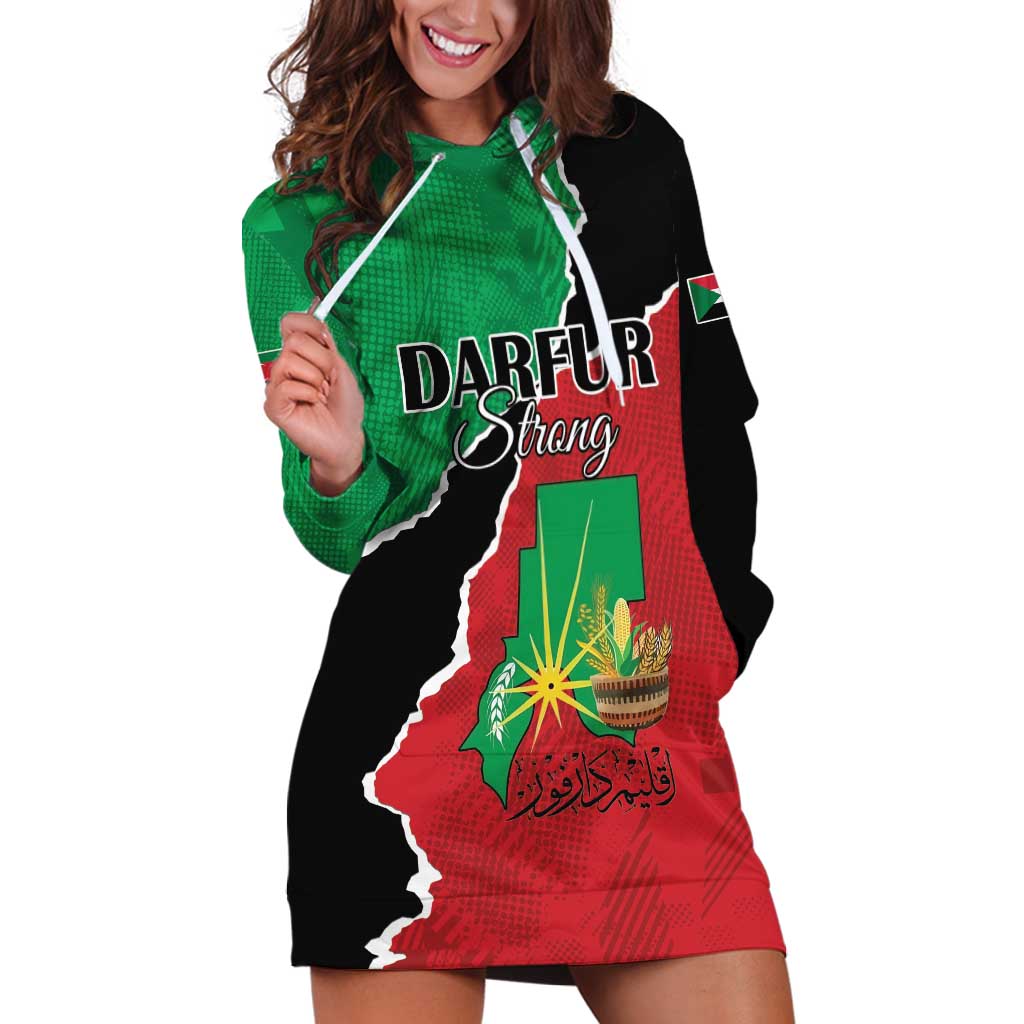 Personalized Sudan Hoodie Dress Darfur Be Strong - Wonder Print Shop
