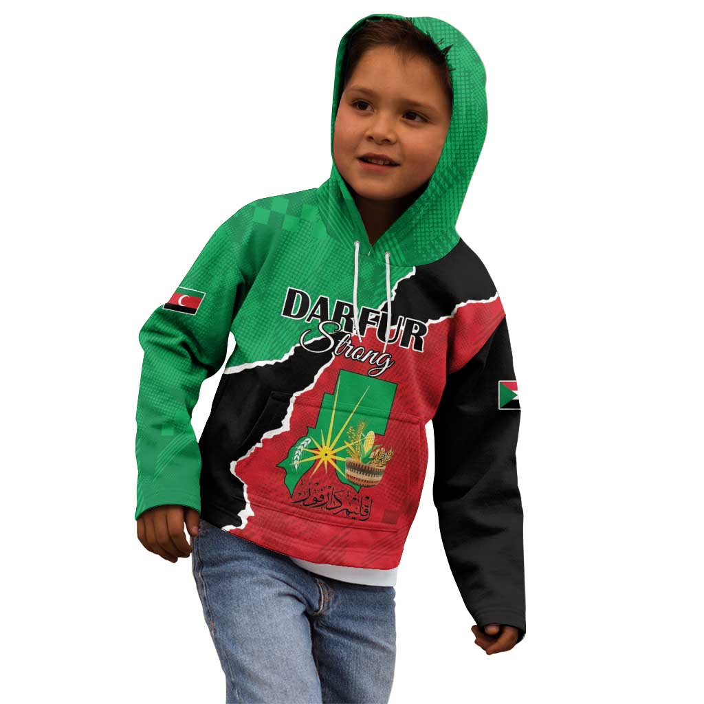 Personalized Sudan Kid Hoodie Darfur Be Strong - Wonder Print Shop