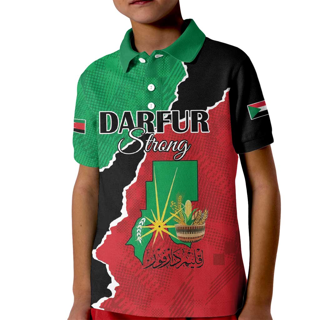 Personalized Sudan Kid Polo Shirt Darfur Be Strong - Wonder Print Shop