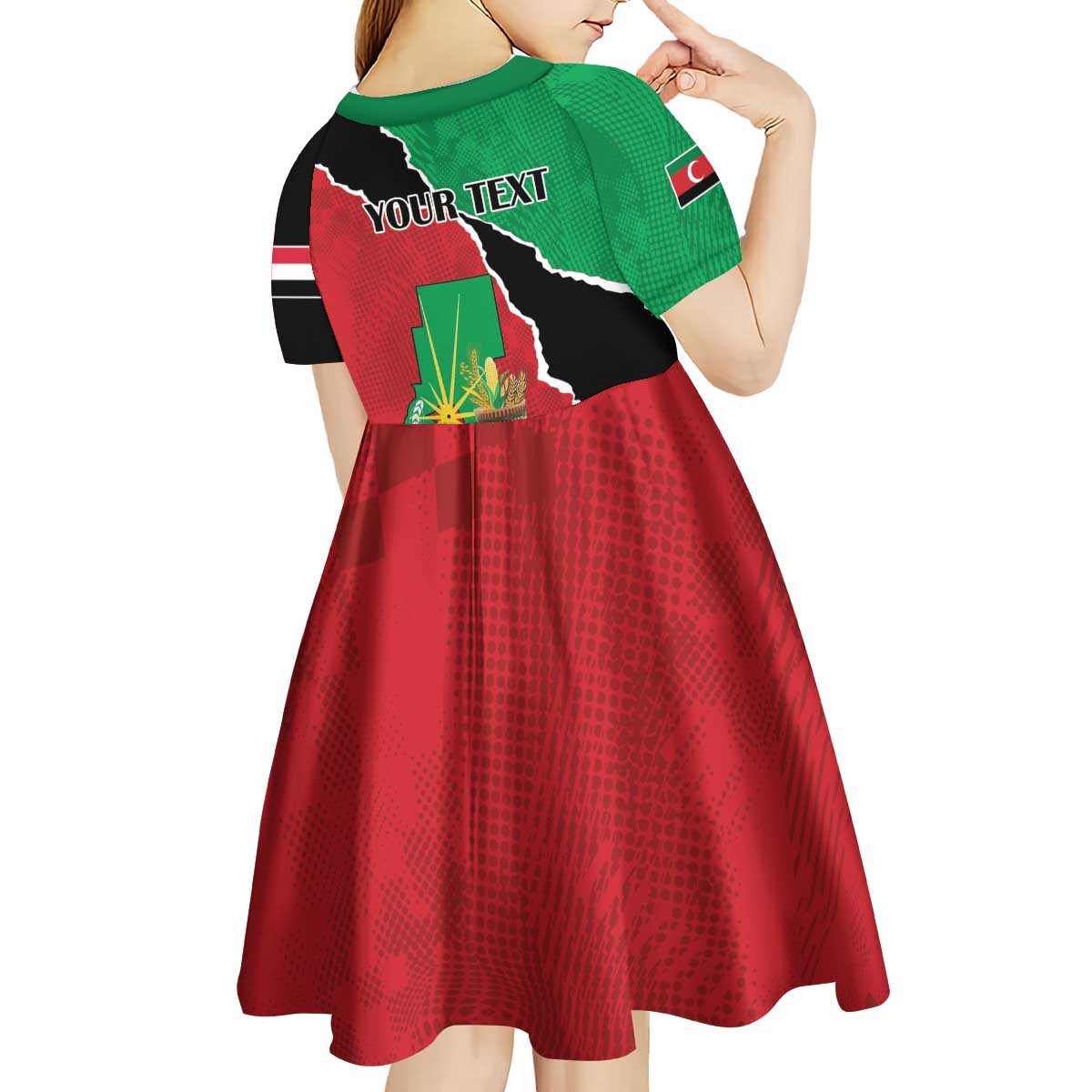 Personalized Sudan Kid Short Sleeve Dress Darfur Be Strong - Wonder Print Shop