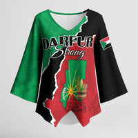 Personalized Sudan Kimono Sleeve Blouse Darfur Be Strong - Wonder Print Shop