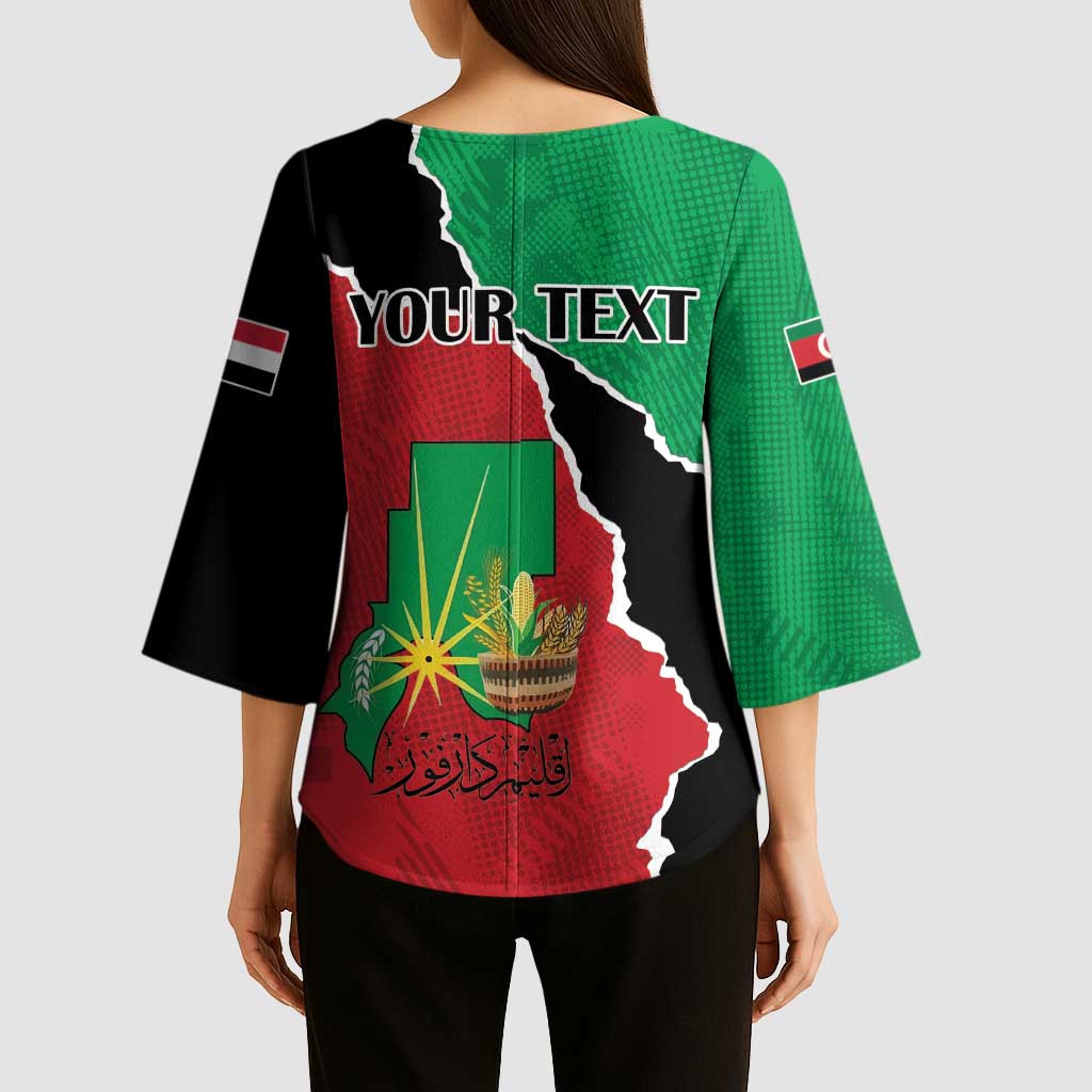 Personalized Sudan Kimono Sleeve Blouse Darfur Be Strong - Wonder Print Shop