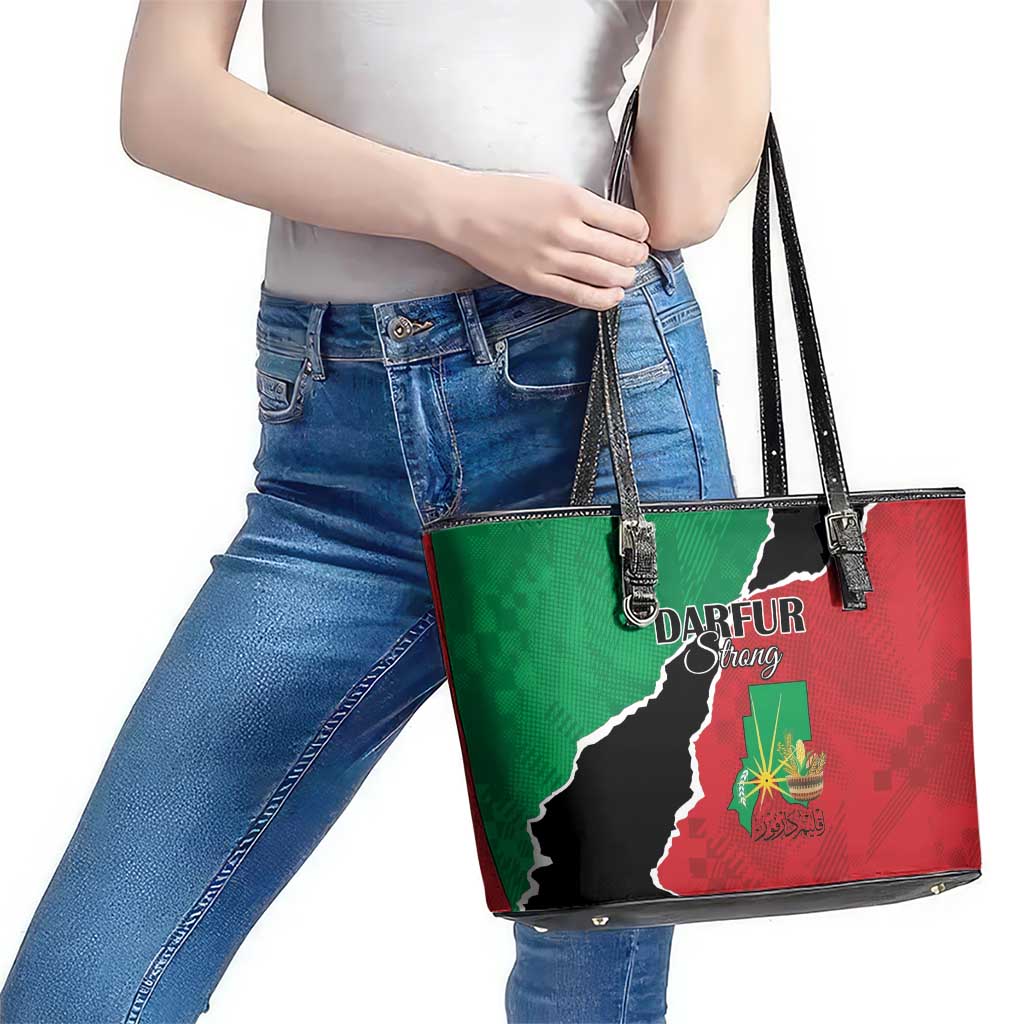 Sudan Leather Tote Bag Darfur Be Strong - Wonder Print Shop