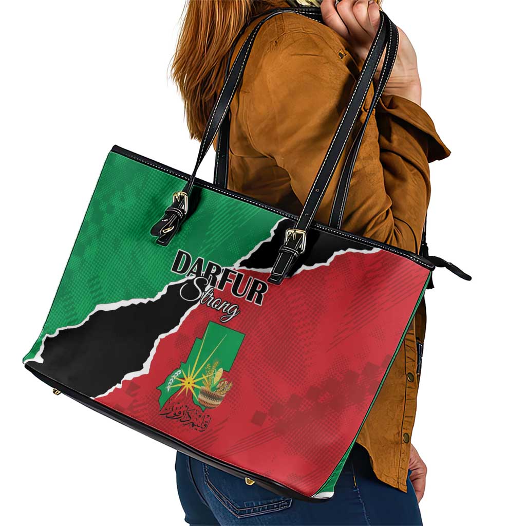 Sudan Leather Tote Bag Darfur Be Strong - Wonder Print Shop