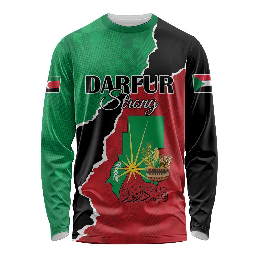 Personalized Sudan Long Sleeve Shirt Darfur Be Strong - Wonder Print Shop