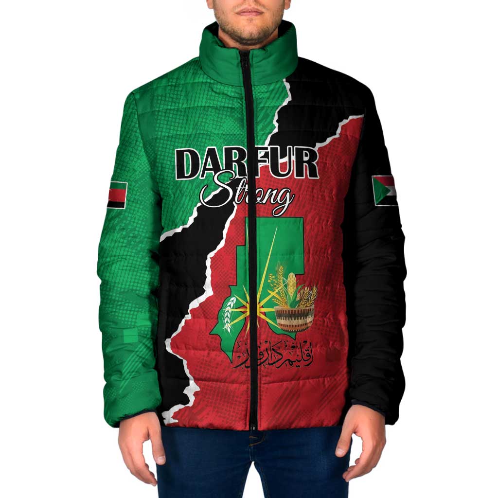 Personalized Sudan Padded Jacket Darfur Be Strong - Wonder Print Shop