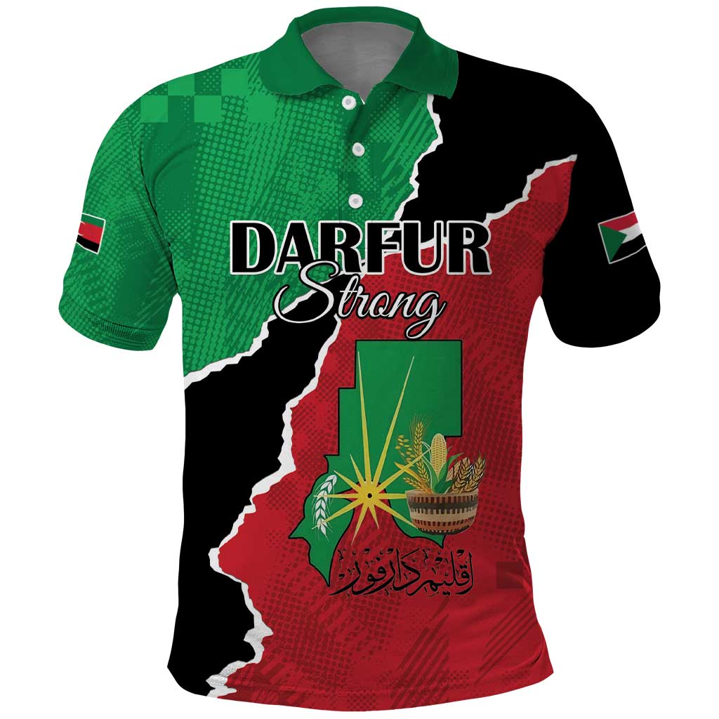 Personalized Sudan Polo Shirt Darfur Be Strong - Wonder Print Shop