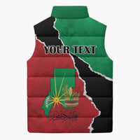 Personalized Sudan Sleeveless Puffer Jacket Darfur Be Strong - Wonder Print Shop