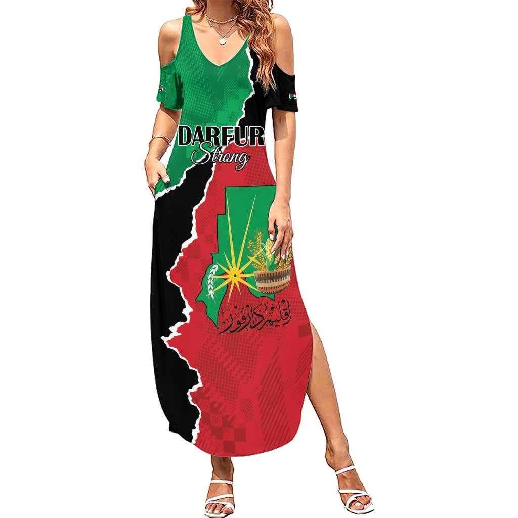 Personalized Sudan Summer Maxi Dress Darfur Be Strong - Wonder Print Shop