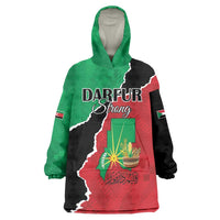 Personalized Sudan Wearable Blanket Hoodie Darfur Be Strong - Wonder Print Shop