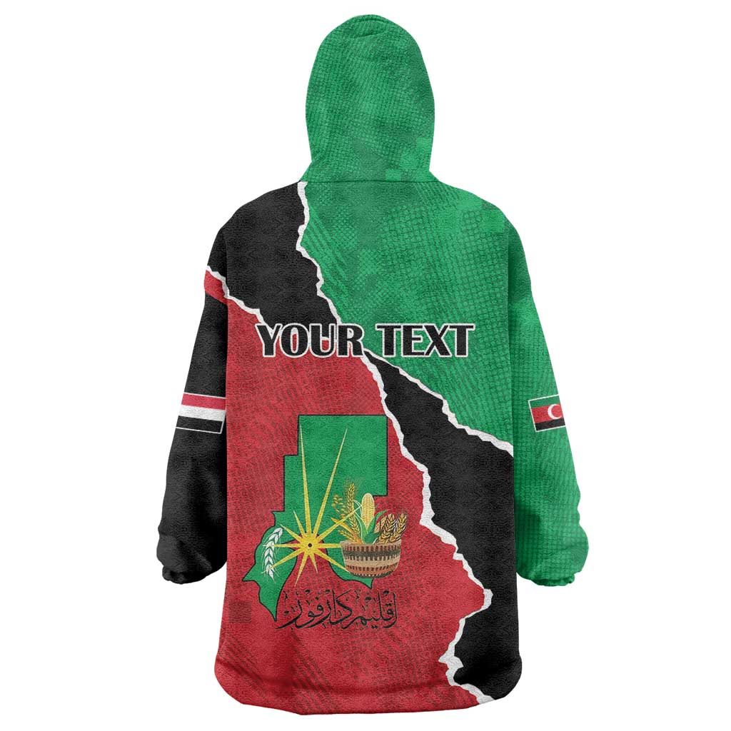 Personalized Sudan Wearable Blanket Hoodie Darfur Be Strong - Wonder Print Shop