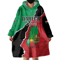 Personalized Sudan Wearable Blanket Hoodie Darfur Be Strong - Wonder Print Shop