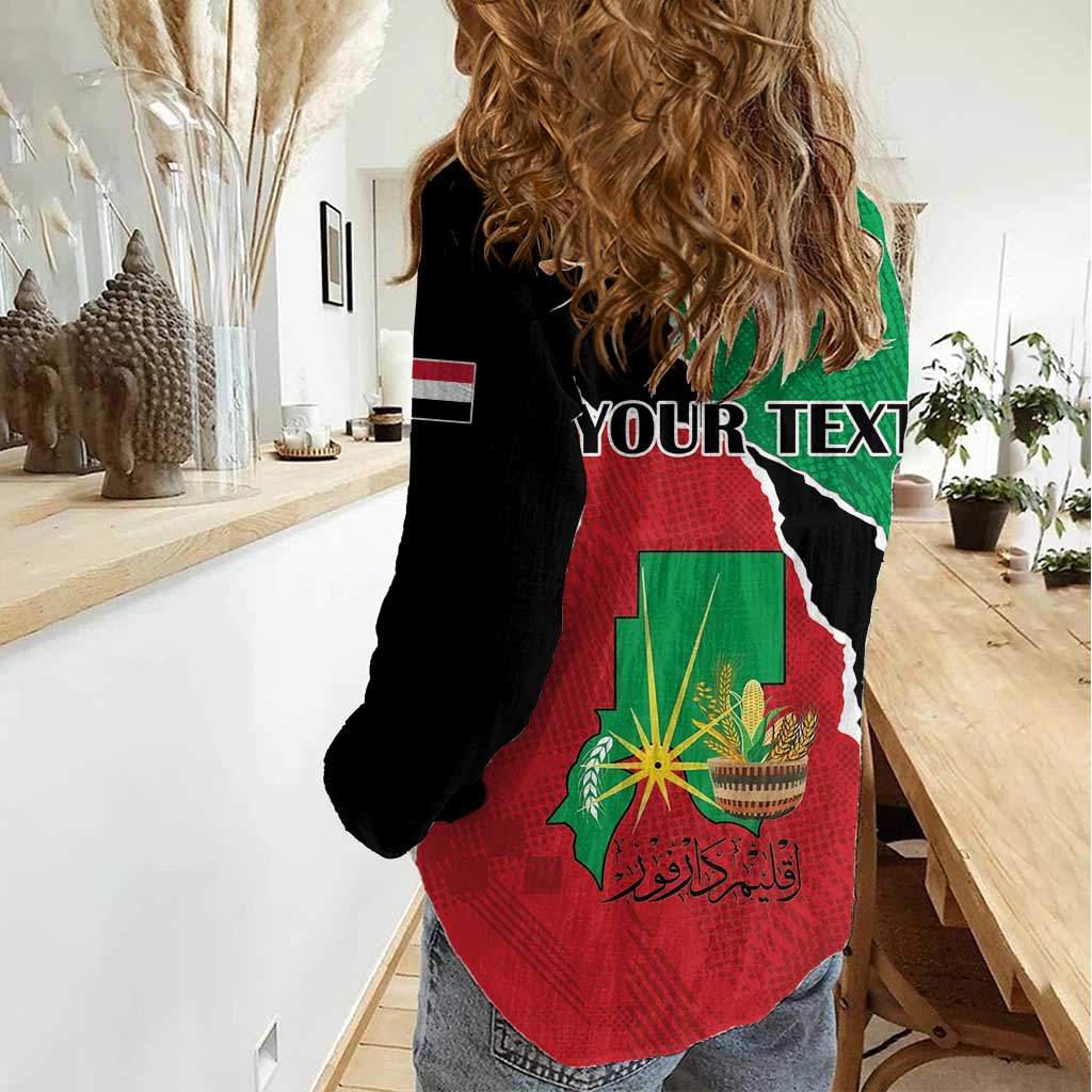 Personalized Sudan Women Casual Shirt Darfur Be Strong - Wonder Print Shop
