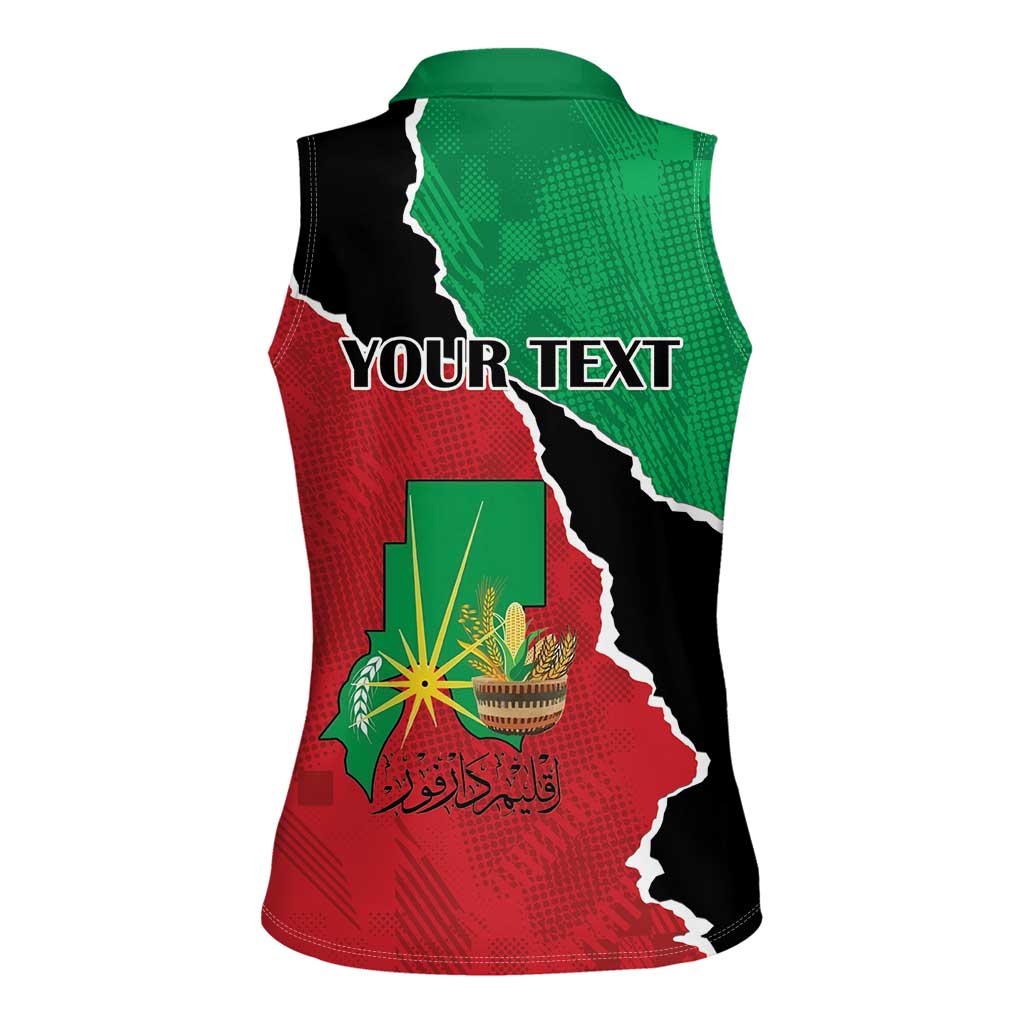 Personalized Sudan Women Sleeveless Polo Shirt Darfur Be Strong - Wonder Print Shop
