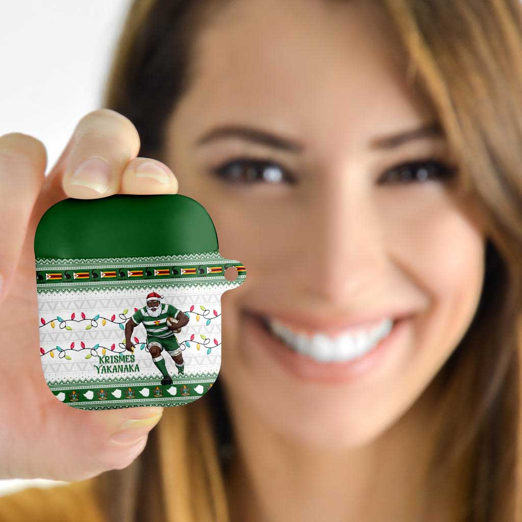 Zimbabwe Rugby Christmas AirPods Case The Sables Krismes Yakanaka - Wonder Print Shop