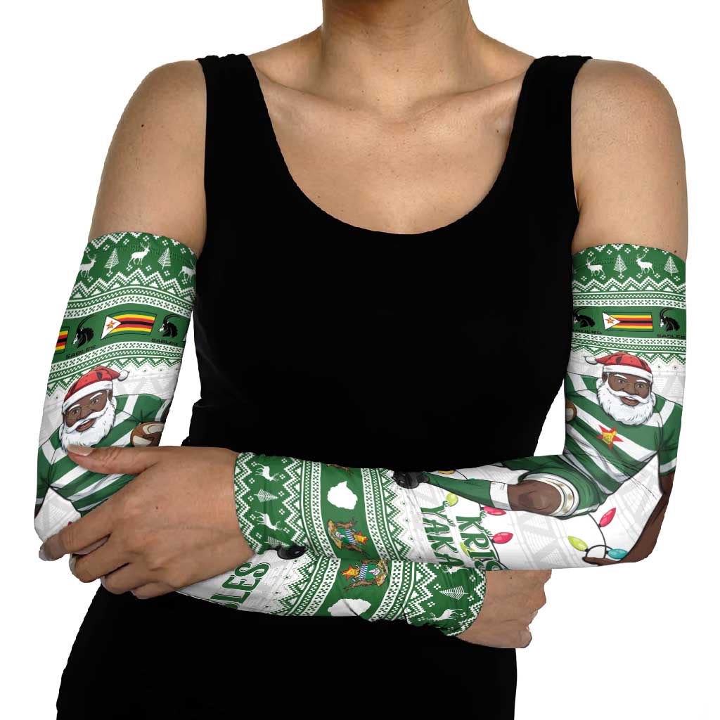 Zimbabwe Rugby Christmas Arm Sleeves The Sables Krismes Yakanaka - Wonder Print Shop