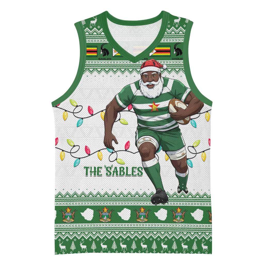 Zimbabwe Rugby Christmas Basketball Jersey The Sables Krismes Yakanaka - Wonder Print Shop