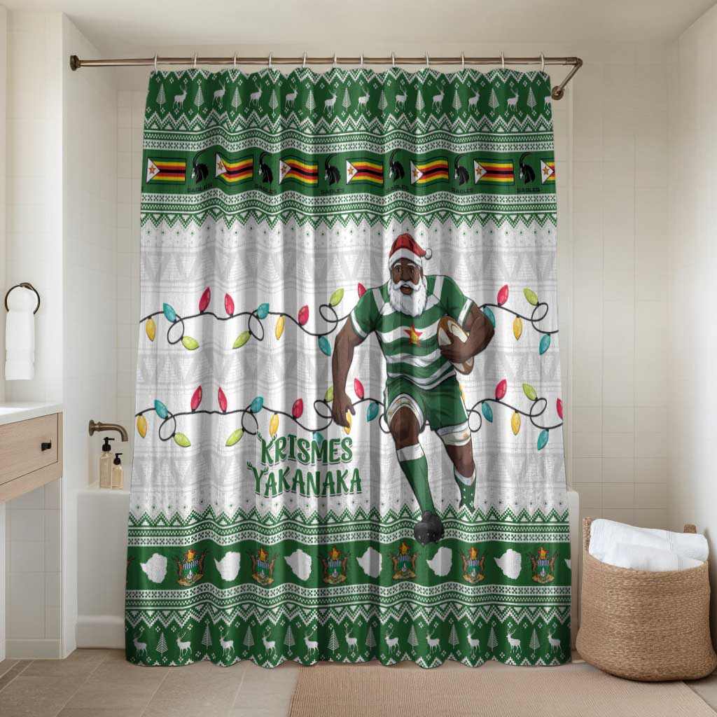 Zimbabwe Rugby Christmas Bathroom Set The Sables Krismes Yakanaka - Wonder Print Shop