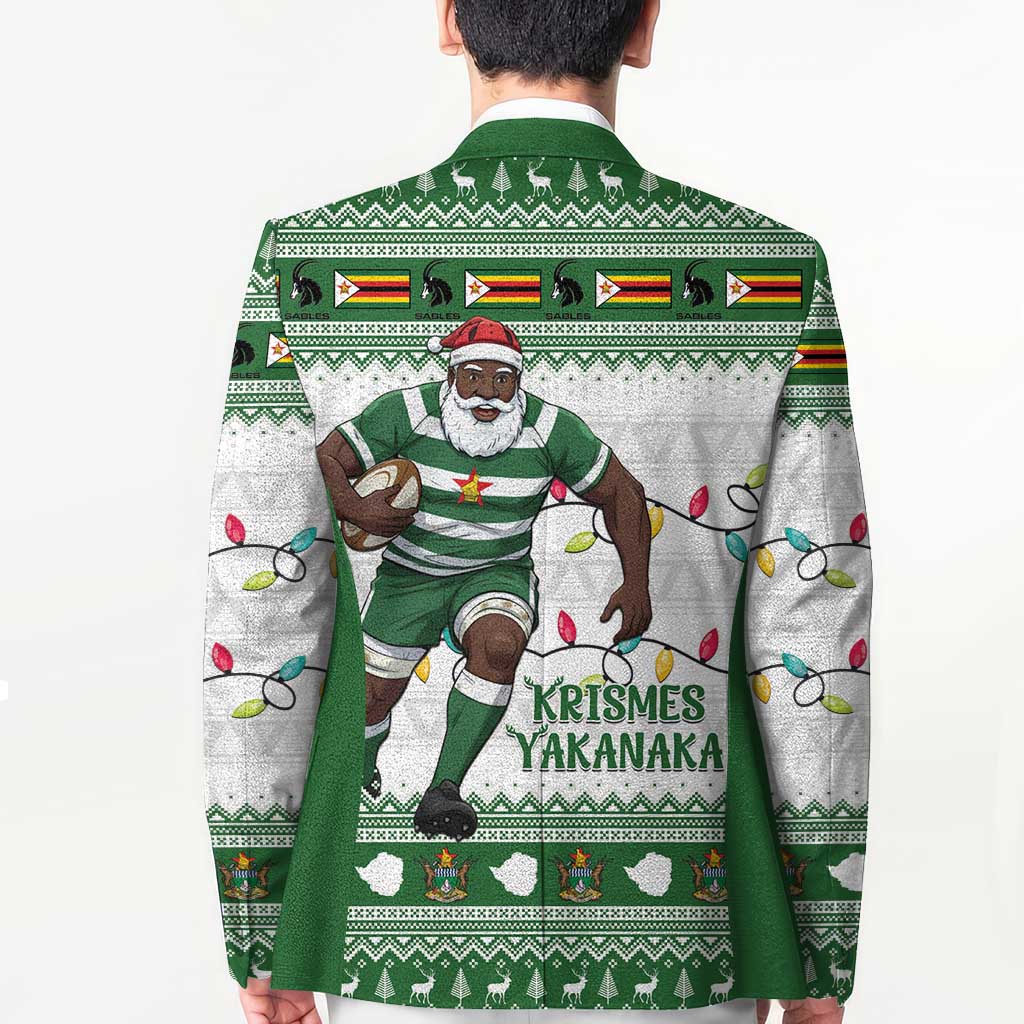 Zimbabwe Rugby Christmas Blazer The Sables Krismes Yakanaka - Wonder Print Shop