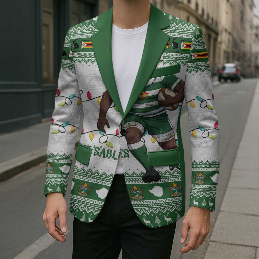 Zimbabwe Rugby Christmas Blazer The Sables Krismes Yakanaka - Wonder Print Shop