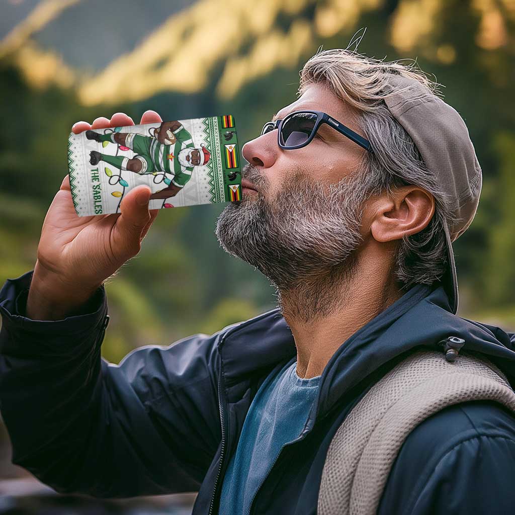 Zimbabwe Rugby Christmas 4 in 1 Can Cooler Tumbler The Sables Krismes Yakanaka - Wonder Print Shop