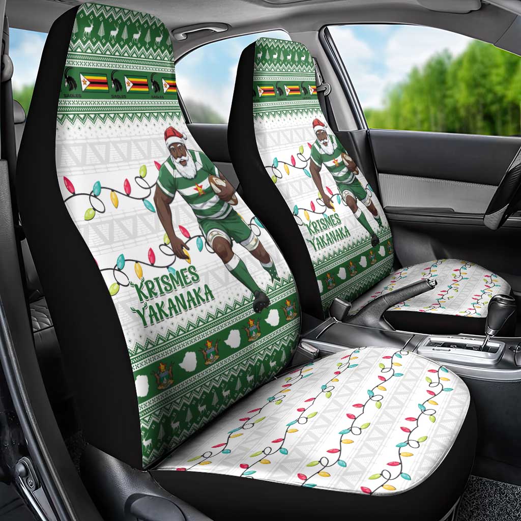 Zimbabwe Rugby Christmas Car Seat Cover The Sables Krismes Yakanaka - Wonder Print Shop