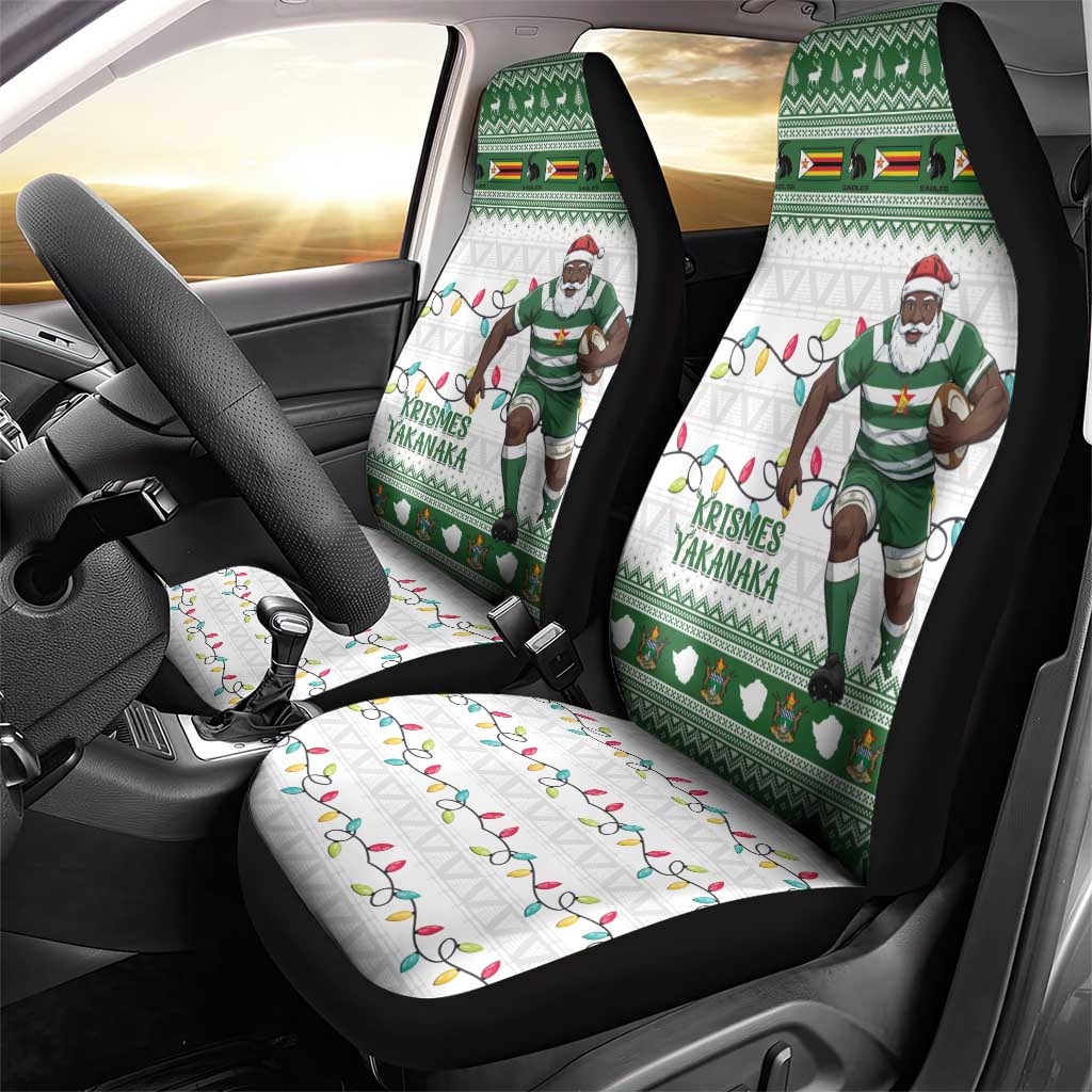 Zimbabwe Rugby Christmas Car Seat Cover The Sables Krismes Yakanaka - Wonder Print Shop
