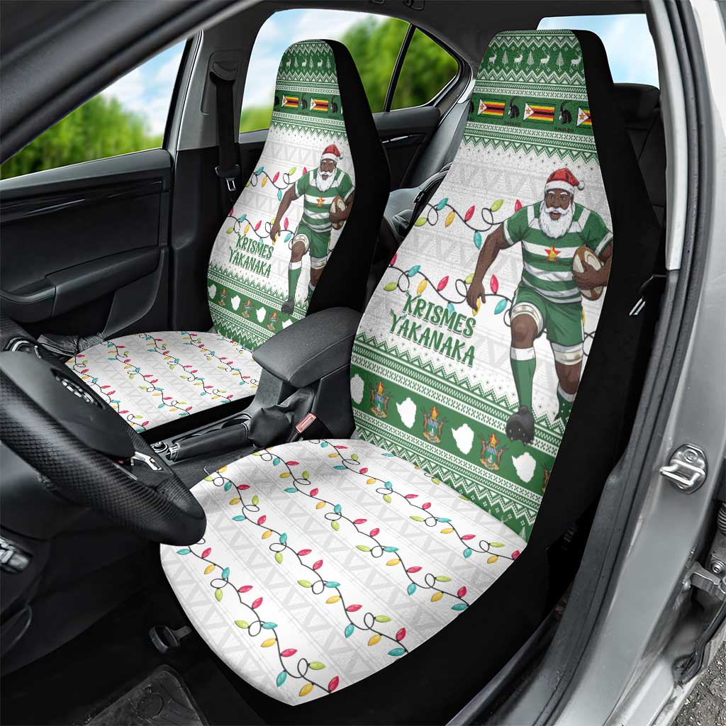 Zimbabwe Rugby Christmas Car Seat Cover The Sables Krismes Yakanaka - Wonder Print Shop