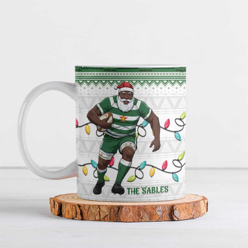 Zimbabwe Rugby Christmas Ceramic Mug The Sables Krismes Yakanaka - Wonder Print Shop
