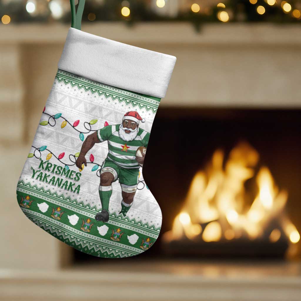 Zimbabwe Rugby Christmas Stocking The Sables Krismes Yakanaka - Wonder Print Shop