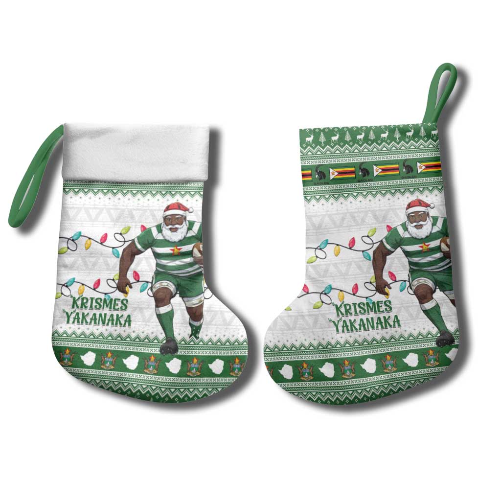 Zimbabwe Rugby Christmas Stocking The Sables Krismes Yakanaka - Wonder Print Shop