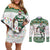 Zimbabwe Rugby Christmas Couples Matching Off Shoulder Short Dress and Long Sleeve Button Shirt The Sables Krismes Yakanaka - Wonder Print Shop