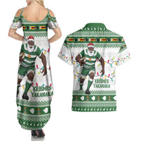 Zimbabwe Rugby Christmas Couples Matching Summer Maxi Dress and Hawaiian Shirt The Sables Krismes Yakanaka - Wonder Print Shop