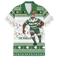 Zimbabwe Rugby Christmas Family Matching Off Shoulder Short Dress and Hawaiian Shirt The Sables Krismes Yakanaka - Wonder Print Shop