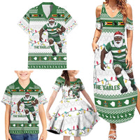 Zimbabwe Rugby Christmas Family Matching Summer Maxi Dress and Hawaiian Shirt The Sables Krismes Yakanaka - Wonder Print Shop