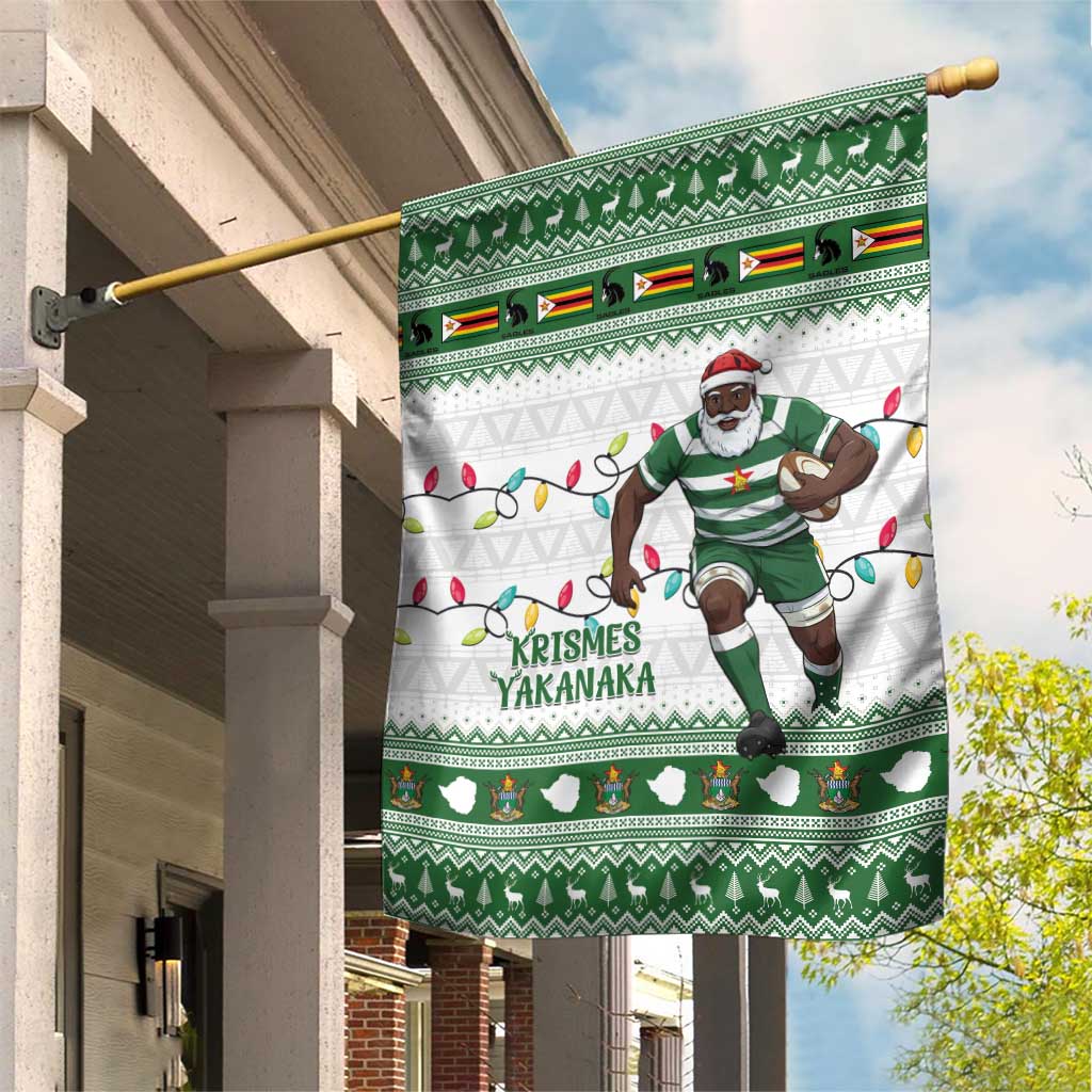 Zimbabwe Rugby Christmas Garden Flag The Sables Krismes Yakanaka - Wonder Print Shop