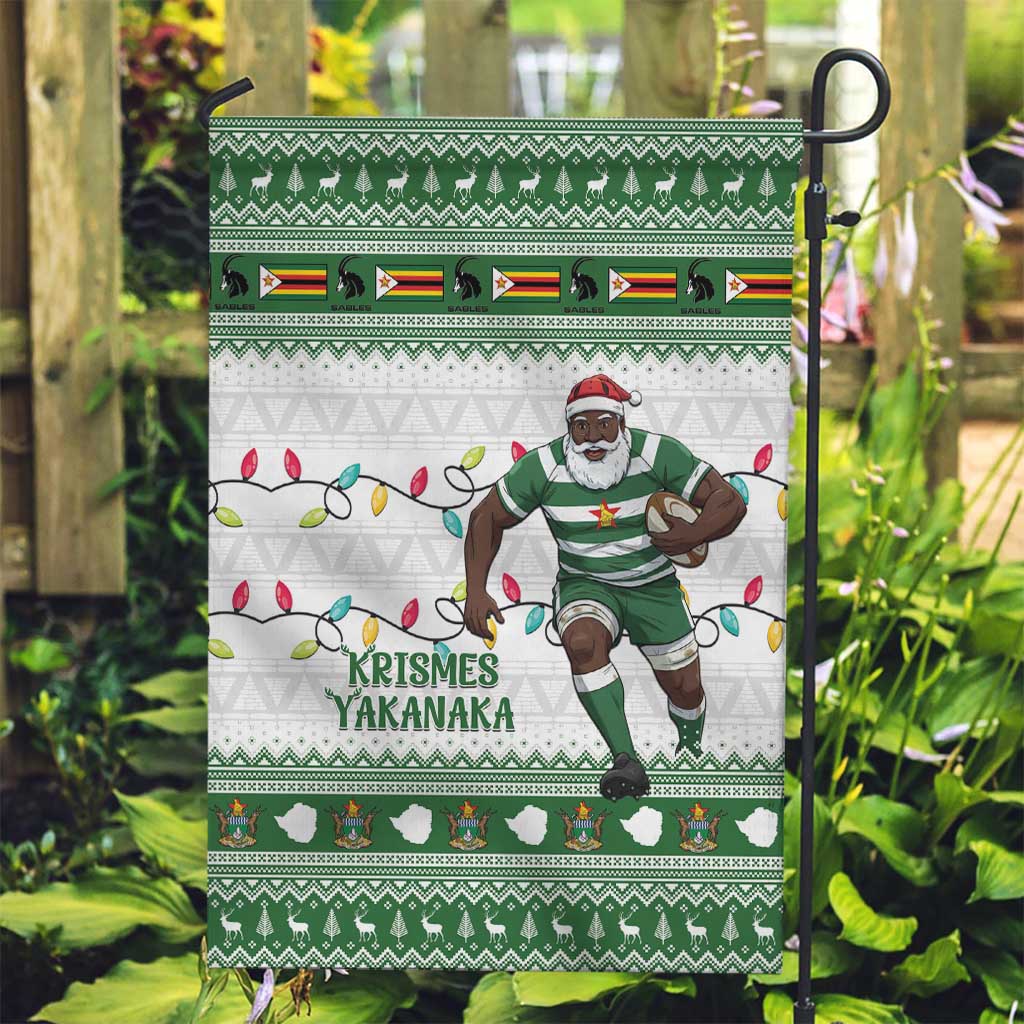 Zimbabwe Rugby Christmas Garden Flag The Sables Krismes Yakanaka - Wonder Print Shop