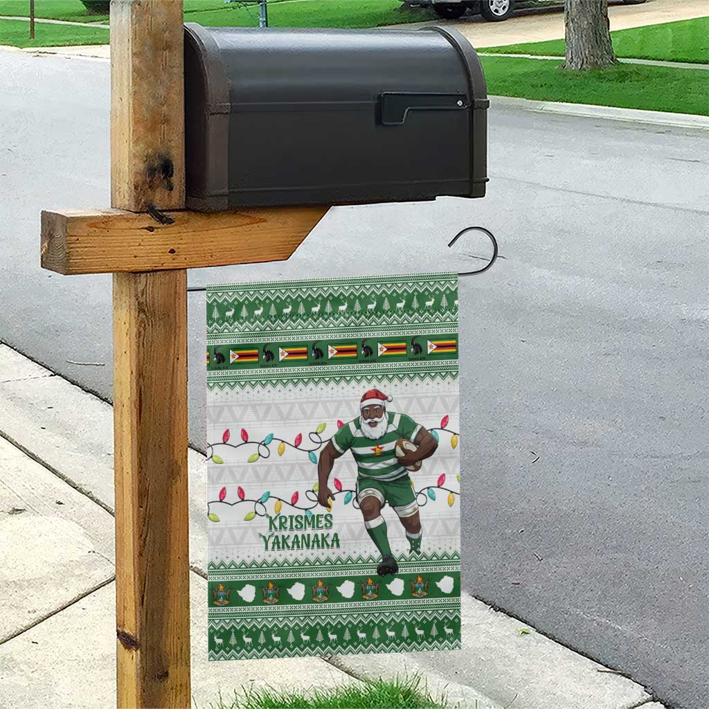 Zimbabwe Rugby Christmas Garden Flag The Sables Krismes Yakanaka - Wonder Print Shop