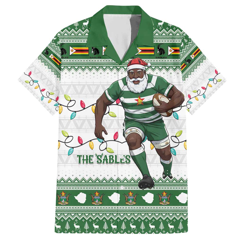 Zimbabwe Rugby Christmas Hawaiian Shirt The Sables Krismes Yakanaka - Wonder Print Shop