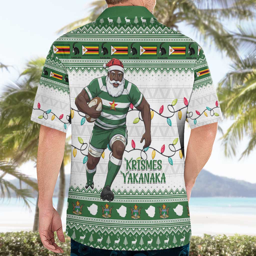 Zimbabwe Rugby Christmas Hawaiian Shirt The Sables Krismes Yakanaka - Wonder Print Shop