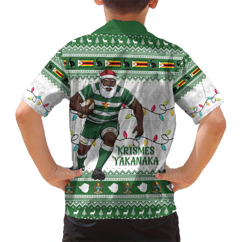 Zimbabwe Rugby Christmas Hawaiian Shirt The Sables Krismes Yakanaka - Wonder Print Shop