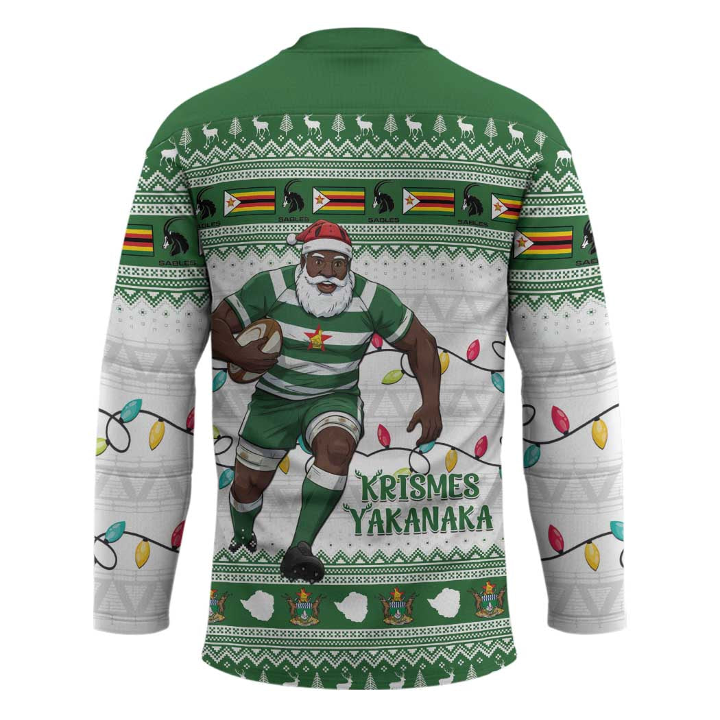 Zimbabwe Rugby Christmas Hockey Jersey The Sables Krismes Yakanaka - Wonder Print Shop