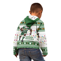 Zimbabwe Rugby Christmas Kid Hoodie The Sables Krismes Yakanaka - Wonder Print Shop