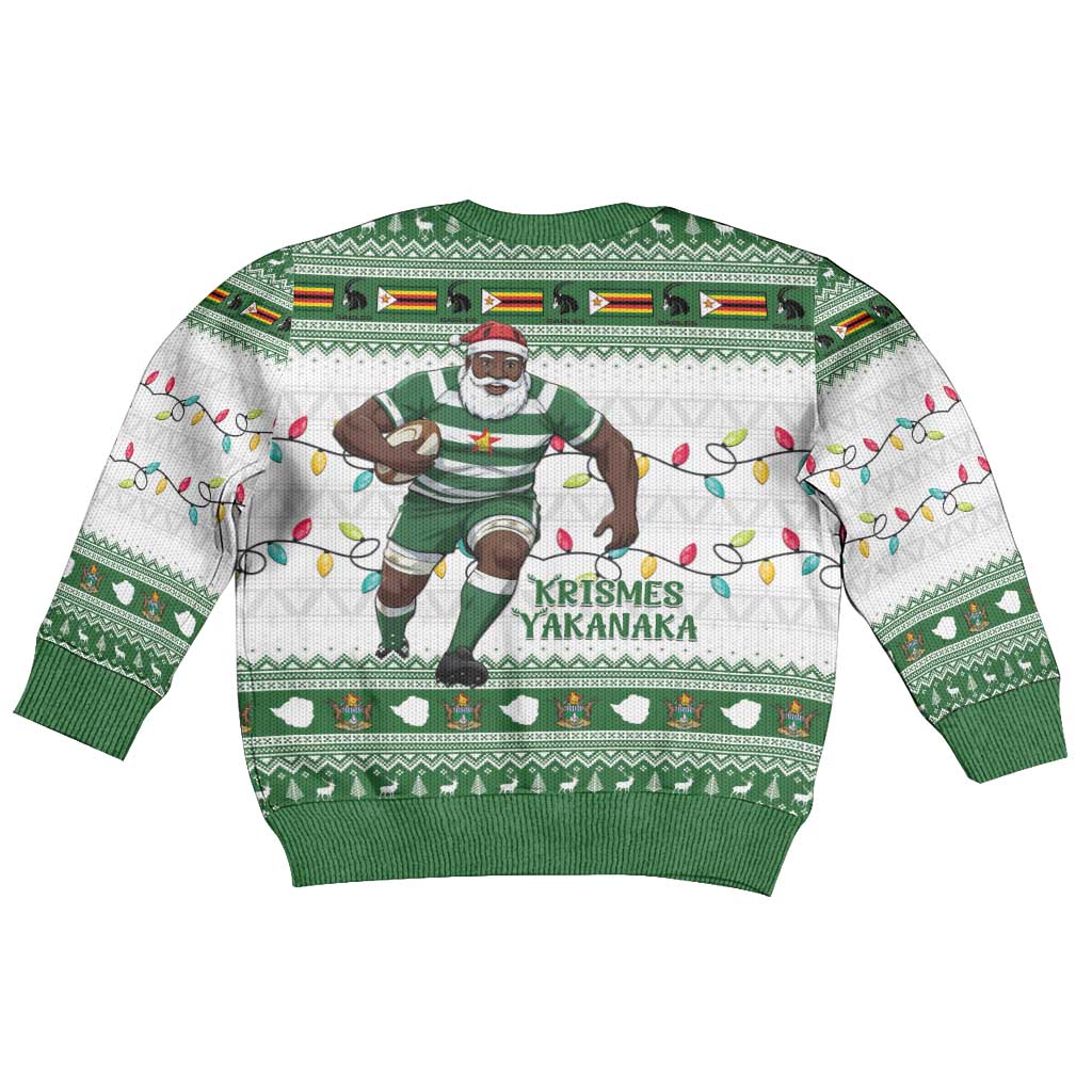 Zimbabwe Rugby Christmas Kid Ugly Christmas Sweater The Sables Krismes Yakanaka - Wonder Print Shop