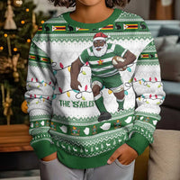 Zimbabwe Rugby Christmas Kid Ugly Christmas Sweater The Sables Krismes Yakanaka - Wonder Print Shop